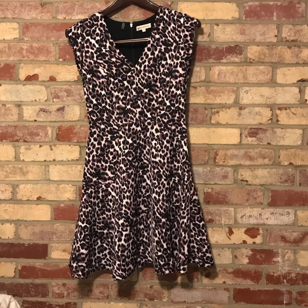 Rebecca Taylor Leopard Animal Print Dress 0 XS
